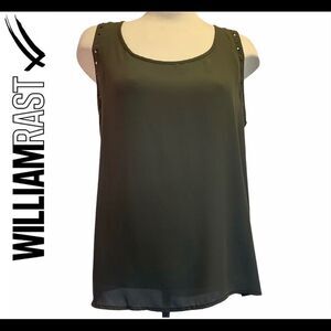 𝅺nwot William Rast green chiffon tank top blouse XL